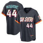 Johmsee S.Diego Padres #44 Joe Musgrove Player Obsidian 2026 City Connect Home Limited T-shirt Stitched Jerseys