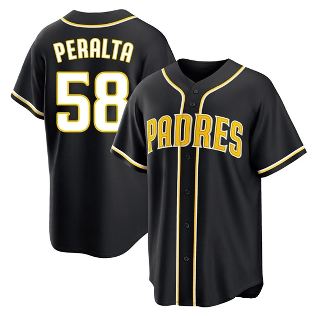 Johmsee S.Diego Padres #58 Wandy Peralta Player Black 2026 Fashion Home Stitched Jerseys