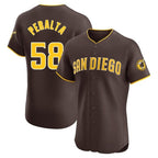 Johmsee S.Diego Padres #58 Wandy Peralta Player Brown Home Limited Elite Stitched Jerseys