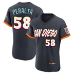 Johmsee S.Diego Padres #58 Wandy Peralta Player Obsidian 2026 City Connect Home Limited Elite T-shirt Stitched Jerseys