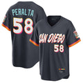 Johmsee S.Diego Padres #58 Wandy Peralta Player Obsidian 2026 City Connect Home Limited T-shirt Stitched Jerseys