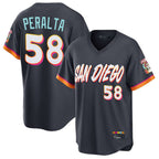 Johmsee S.Diego Padres #58 Wandy Peralta Player Obsidian 2026 City Connect Home Limited T-shirt Stitched Jerseys