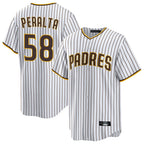 Johmsee S.Diego Padres #58 Wandy Peralta Player White Home Game Stitched Jerseys