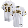 Johmsee S.Diego Padres #58 Wandy Peralta Player White Limited Home Stitched Jerseys