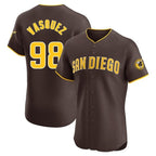 Johmsee S.Diego Padres #98 Randy Vasquez Player Brown Home Limited Elite Stitched Jerseys