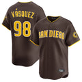 Johmsee S.Diego Padres #98 Randy Vasquez Player Brown Home Limited Stitched Jerseys