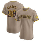 Johmsee S.Diego Padres #98 Randy Vasquez Player Khaki Home Limited Elite Stitched Jerseys