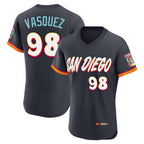 Johmsee S.Diego Padres #98 Randy Vasquez Player Obsidian 2026 City Connect Home Limited Elite T-shirt Stitched Jerseys