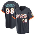 Johmsee S.Diego Padres #98 Randy Vasquez Player Obsidian 2026 City Connect Home Limited T-shirt Stitched Jerseys