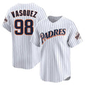 Johmsee S.Diego Padres #98 Randy Vasquez Player White Cooperstown Collection Limited Home Stitched Jerseys