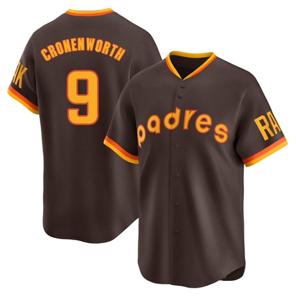 Johmsee S.Diego Padres #9 Jake Cronenworth Player Brown Home Cooperstown Collection Replica Game Stitched Jerseys