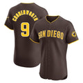 Johmsee S.Diego Padres #9 Jake Cronenworth Player Brown Home Limited Elite Stitched Jerseys