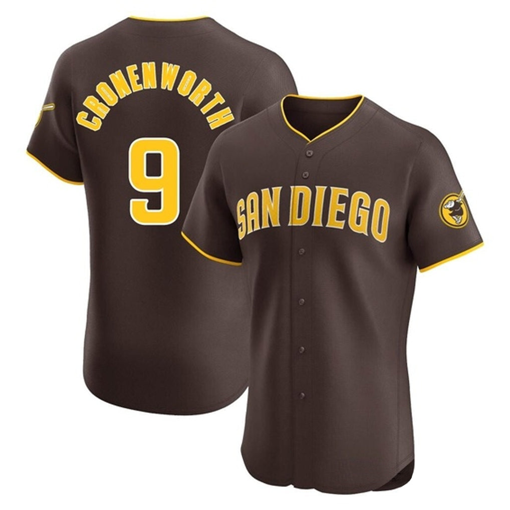 Johmsee S.Diego Padres #9 Jake Cronenworth Player Brown Home Limited Elite Stitched Jerseys