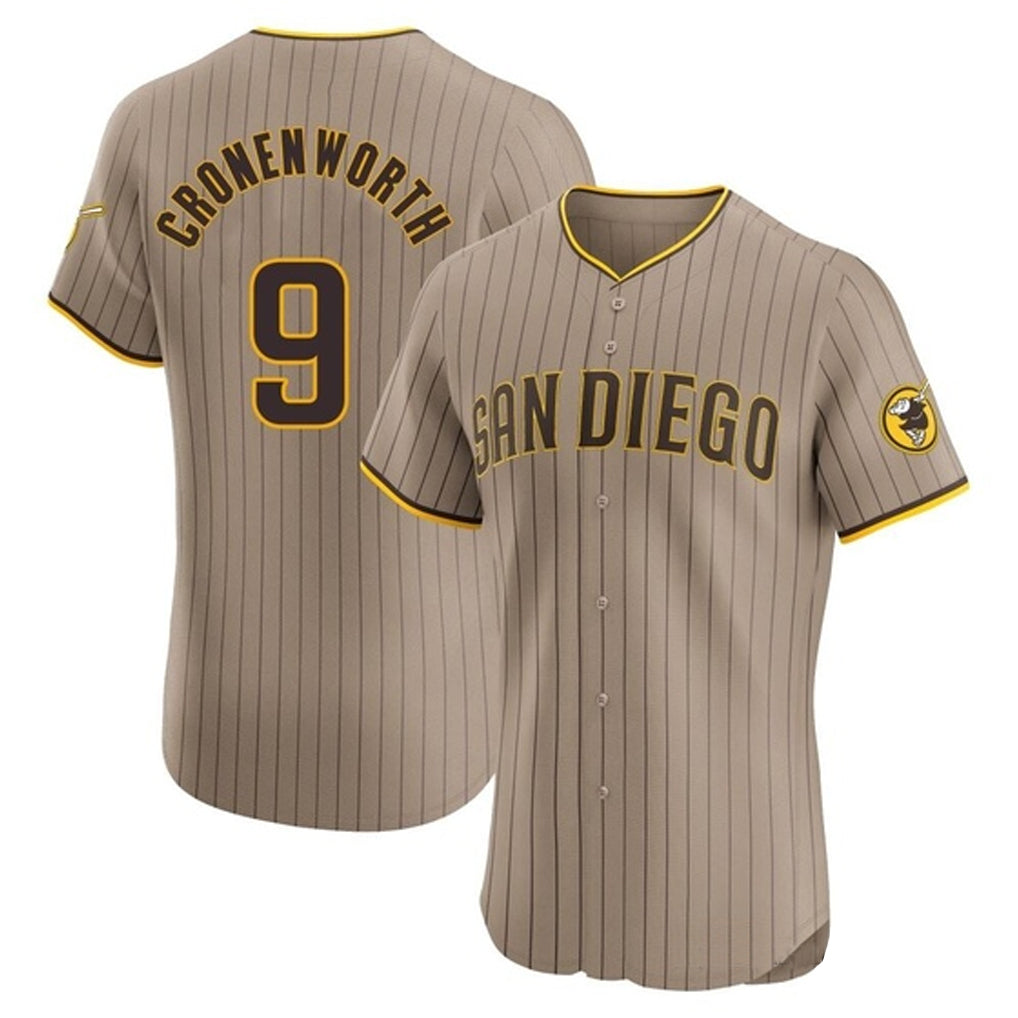 Johmsee S.Diego Padres #9 Jake Cronenworth Player Khaki Home Limited Elite Stitched Jerseys