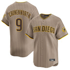 Johmsee S.Diego Padres #9 Jake Cronenworth Player Khaki Home Limited Stitched Jerseys