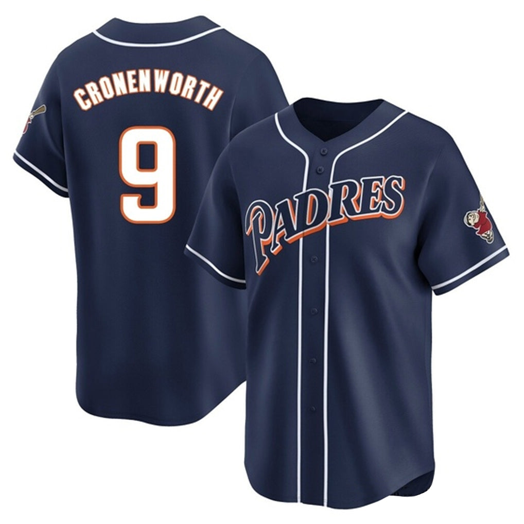 Johmsee S.Diego Padres #9 Jake Cronenworth Player Navy Cooperstown Collection Limited Home Stitched Jerseys