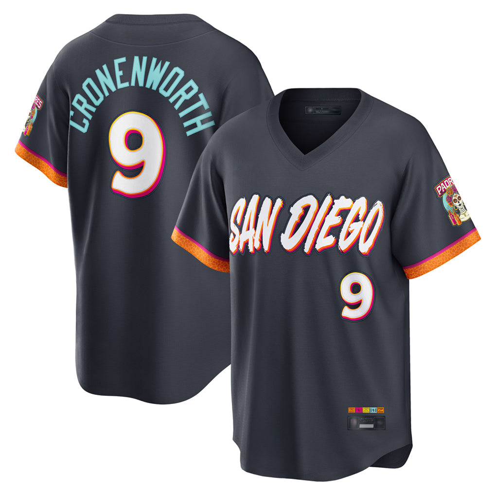 Johmsee S.Diego Padres #9 Jake Cronenworth Player Obsidian 2026 City Connect Home Limited T-shirt Stitched Jerseys