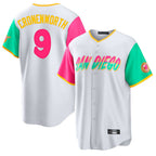 Johmsee S.Diego Padres #9 Jake Cronenworth Player White City Connect Home Game Stitched Jerseys