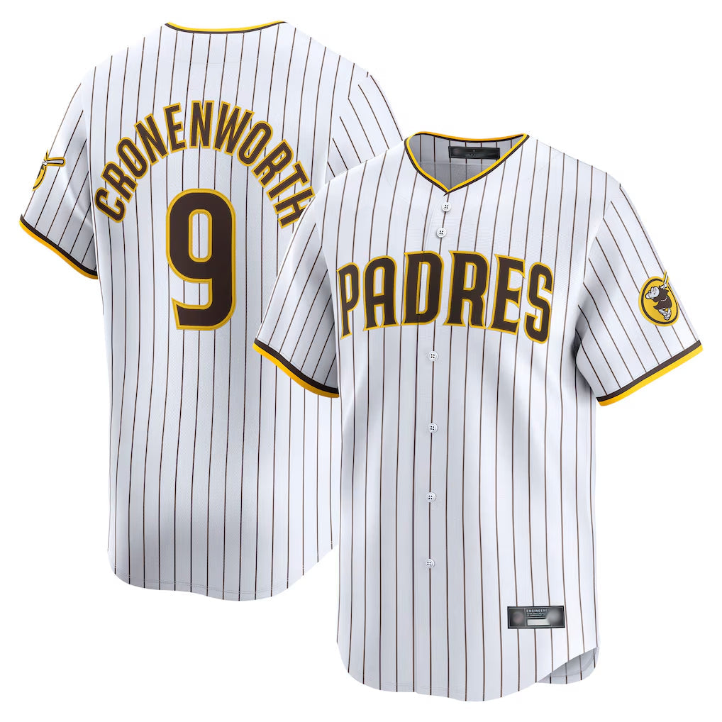Johmsee S.Diego Padres #9 Jake Cronenworth Player White Home Limited Stitched Jerseys