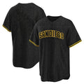 Johmsee S.Diego Padres Blank Player Black Snake Skin City Home Game Stitched Jerseys