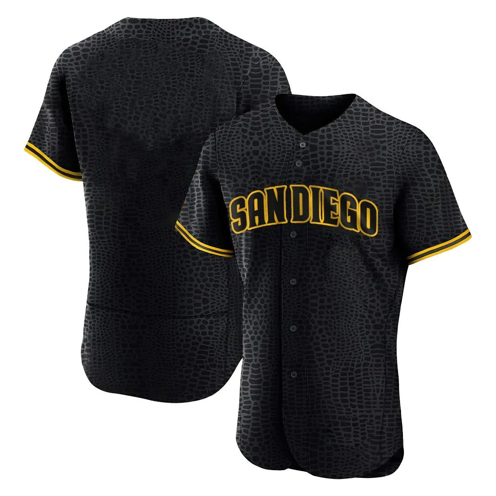 Johmsee S.Diego Padres Blank Player Black Snake Skin City Home Limited Elite Stitched Jerseys