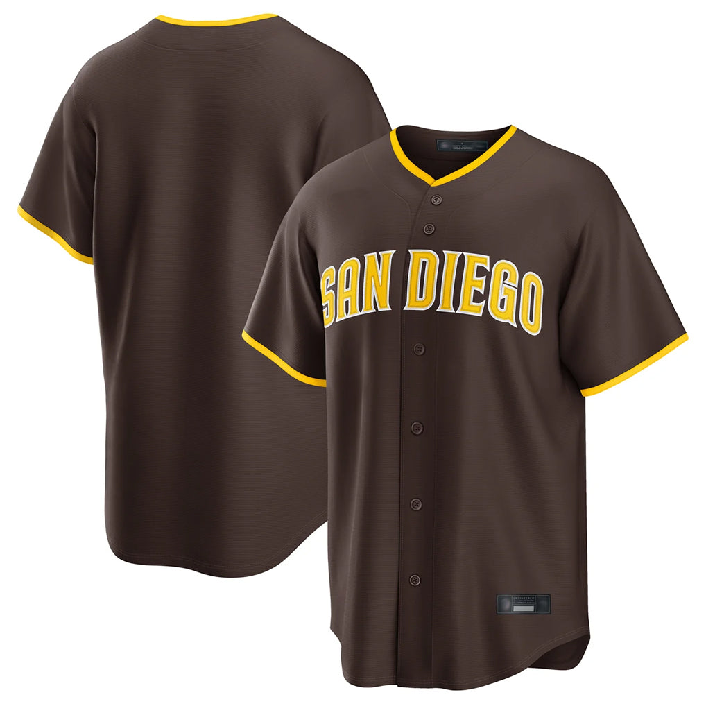 Johmsee S.Diego Padres Blank Player Brown Home Game Stitched Jerseys