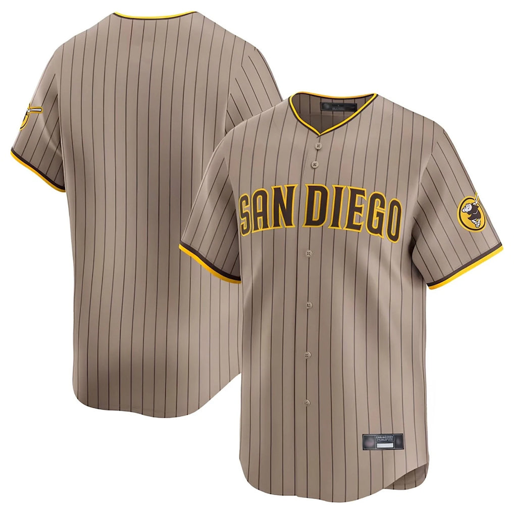 Johmsee S.Diego Padres Blank Player Khaki Home Limited Stitched Jerseys