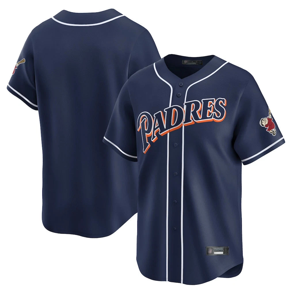 Johmsee S.Diego Padres Blank Player Navy Cooperstown Collection Limited Stitched Jerseys