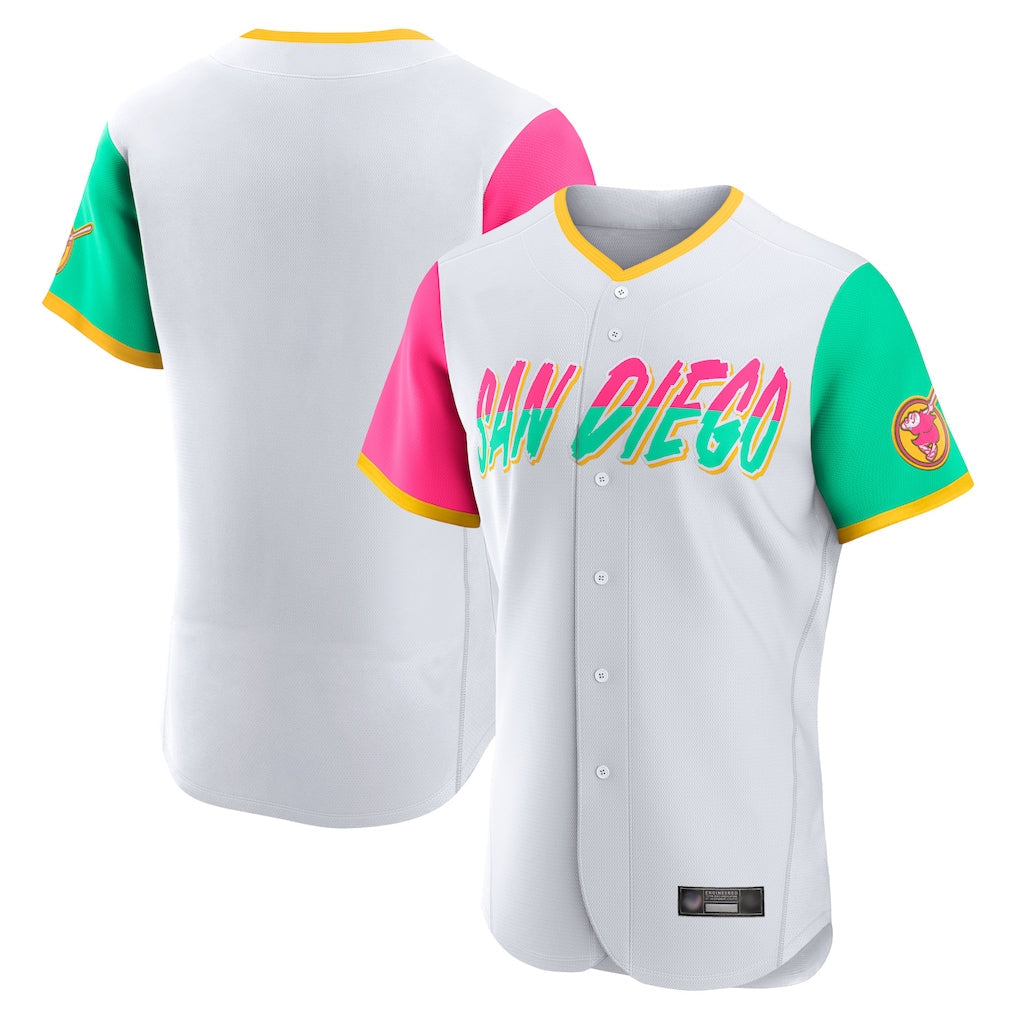 Johmsee S.Diego Padres Blank Player White City Connect Home Limited Elite Stitched Jerseys