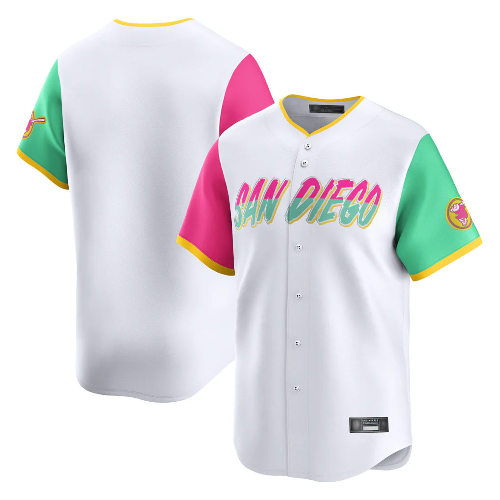 Johmsee S.Diego Padres Blank Player White City Connect Home Limited Stitched Jerseys