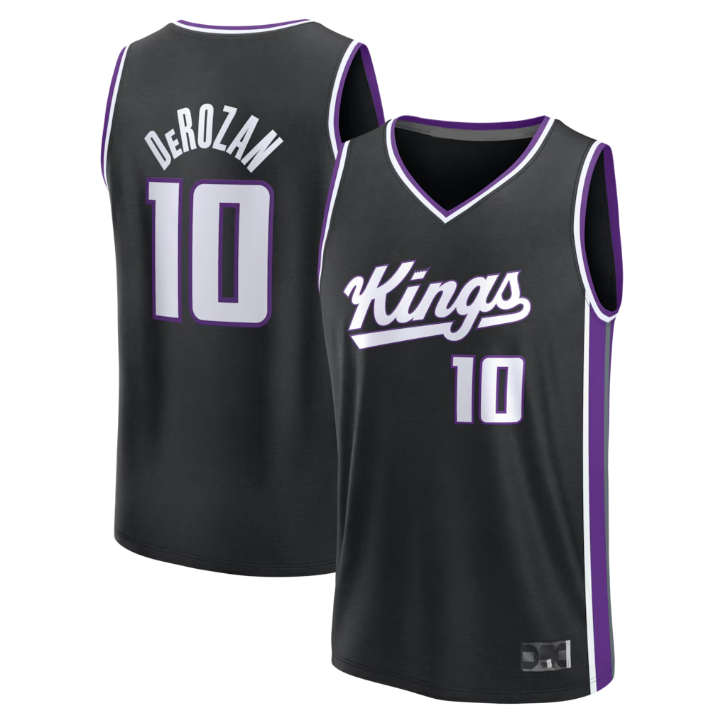 Johmsee S.Kings #10 DeMar DeRozan Fanatics Black Fast Break Replica Player Jerseys - Icon Edition