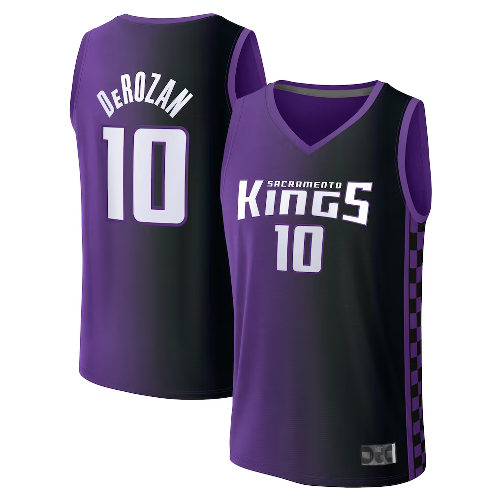 Johmsee S.Kings #10 DeMar DeRozan Fanatics Purple Fast Break Replica Jerseys - Statement Edition