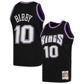 Johmsee S.Kings #10 Mike Bibby Mitchell & Ness Black Hardwood Classics Swingman Jerseys