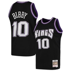 Johmsee S.Kings #10 Mike Bibby Mitchell & Ness Black Hardwood Classics Swingman Jerseys