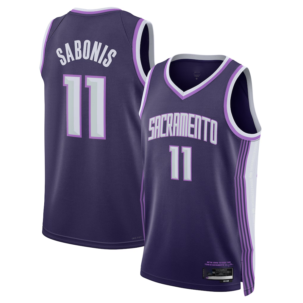 Johmsee S.Kings #11 Domantas Sabonis Purple 2025-2026 Swingman Jerseys - City Edition