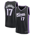 Johmsee S.Kings #17 Jonas Valan?i¨±nas Fanatics Black Fast Break Replica Jerseys - Icon Edition