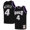 Johmsee S.Kings #4 Chris Webber Mitchell & Ness Black 2000-2001 Hardwood Classics Swingman Jerseys