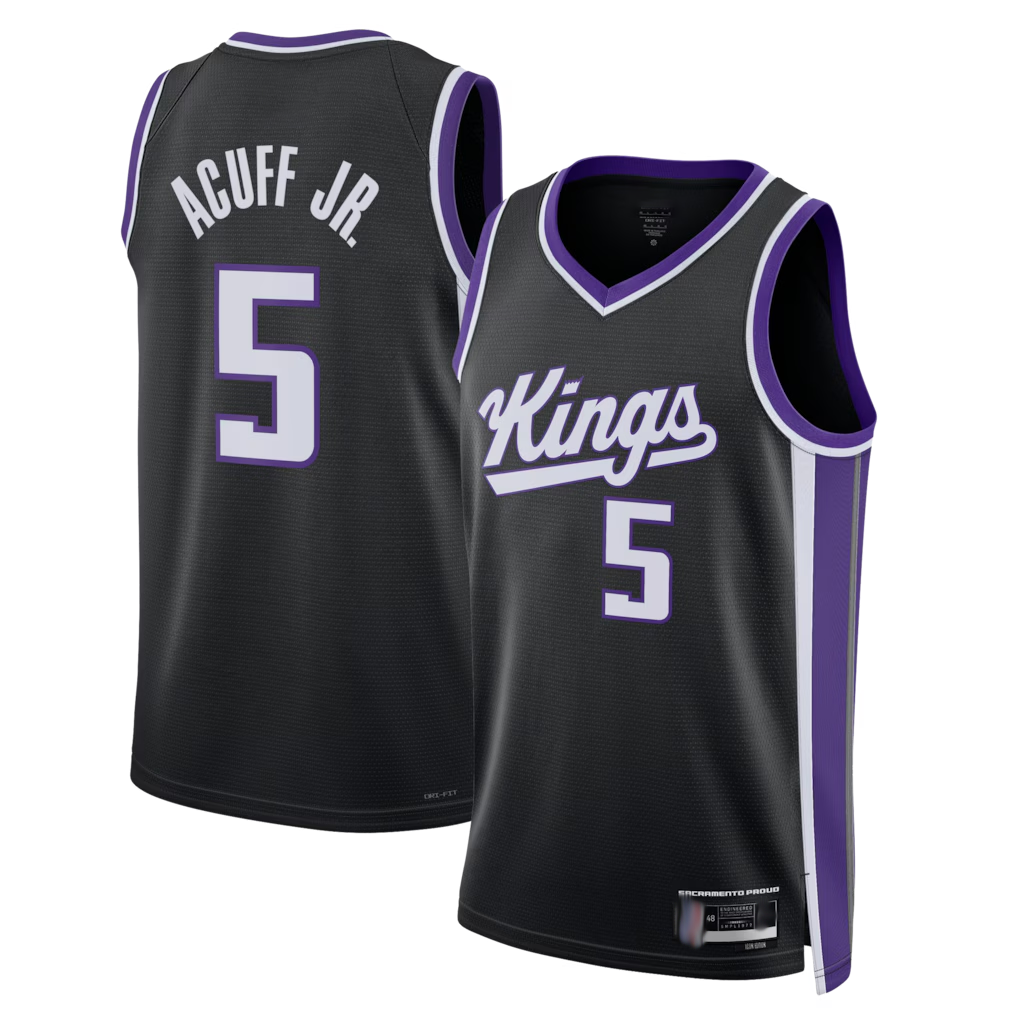 Johmsee S.Kings #5 Darius Acuff Jr. Black Swingman Jerseys - Icon Edition