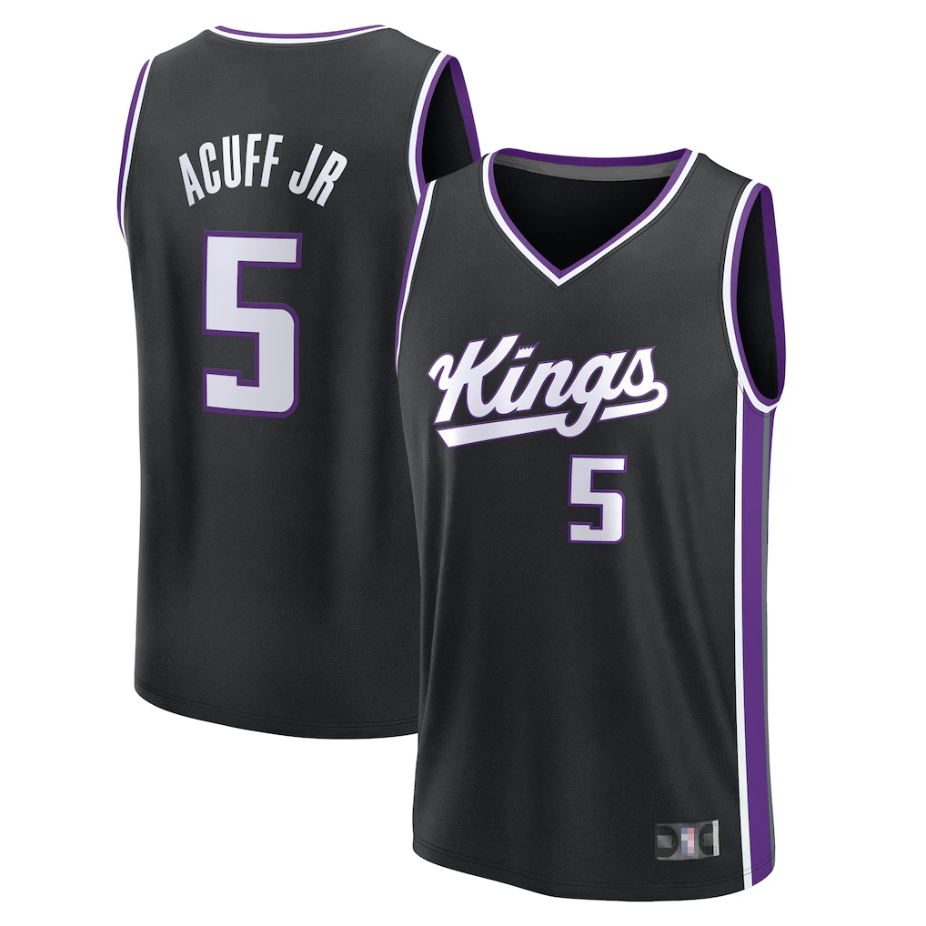 Johmsee S.Kings #5 Darius Acuff Jr. Fanatics Black 2026 Draft First Round Pick Fast Break Jerseys - Icon Edition