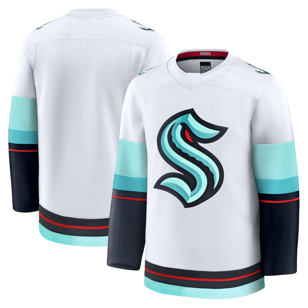 Johmsee S.Kraken White Away Premium Jerseys
