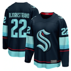 Johmsee S.Kraken #22 Oliver Bjorkstrand Deep Sea Blue Home Breakaway Player Jerseys