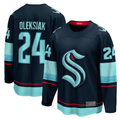 Johmsee S.Kraken #24 Jamie Oleksiak Deep Sea Blue Home Breakaway Player Jerseys