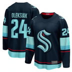 Johmsee S.Kraken #24 Jamie Oleksiak Deep Sea Blue Home Breakaway Player Jerseys