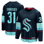 Johmsee S.Kraken #31 Philipp Grubauer Navy Home Breakaway Player Jerseys