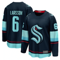 Johmsee S.Kraken #6 Adam Larsson Deep Sea Blue Home Breakaway Player Jerseys