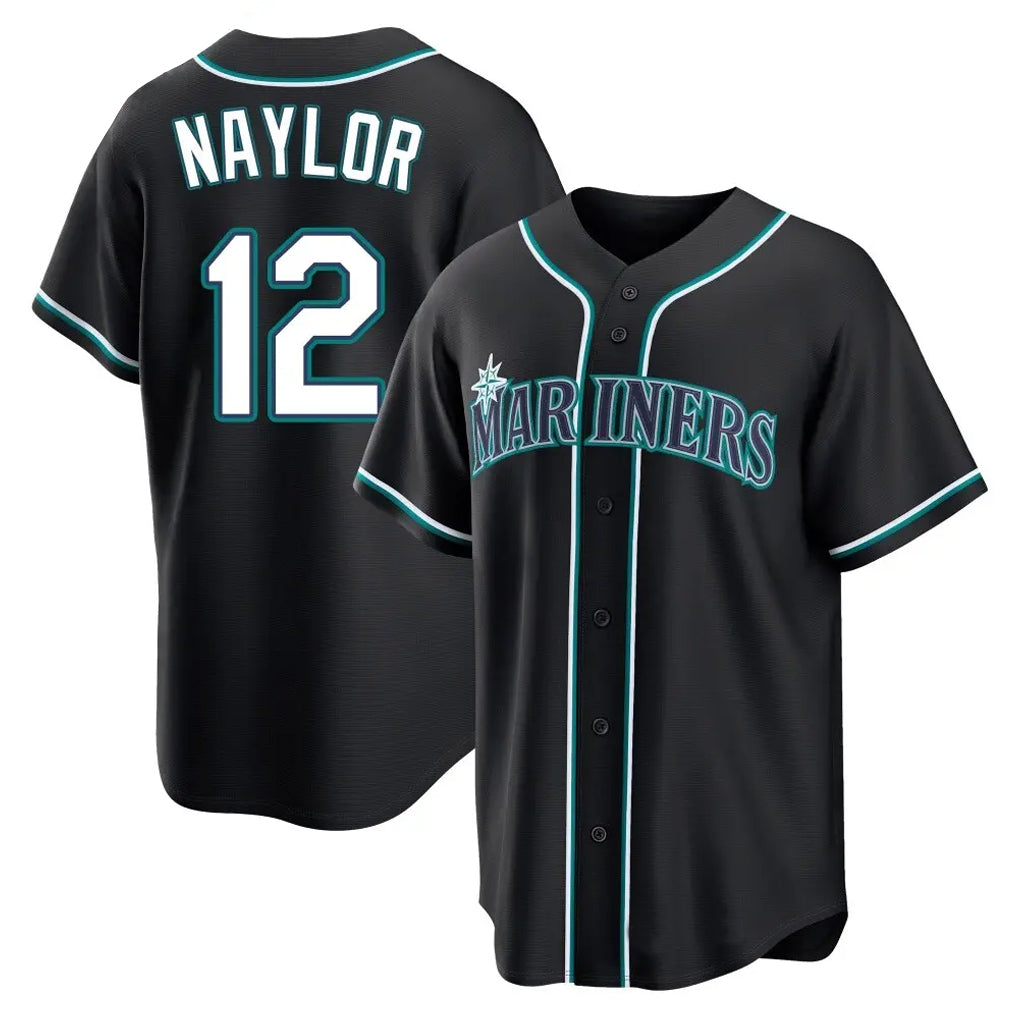 Johmsee S.Mariners #12 Josh Naylor Player Black Fashion Home Limited Stitched Jerseys
