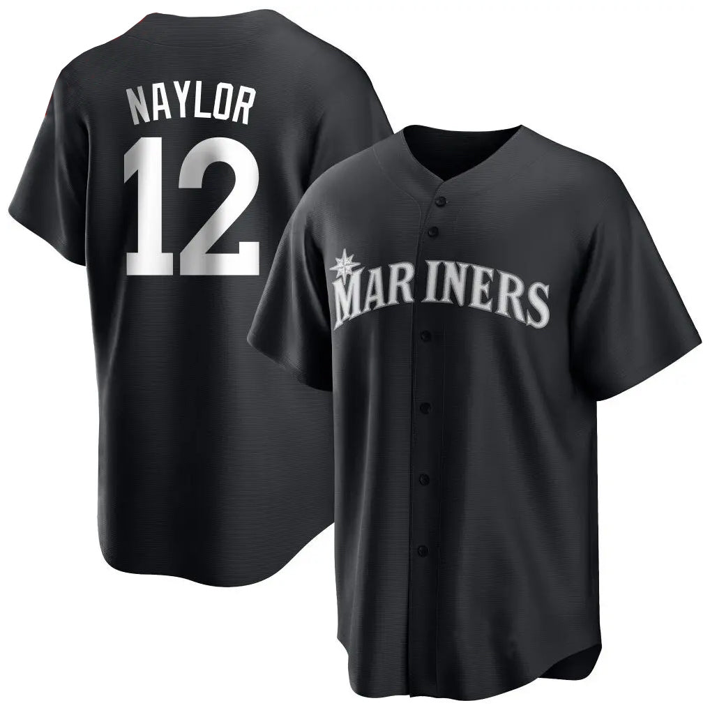 Johmsee S.Mariners #12 Josh Naylor Player Black Home Limited Stitched Jerseys