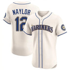 Johmsee S.Mariners #12 Josh Naylor Player Cream Home Limited Elite Stitched Jerseys