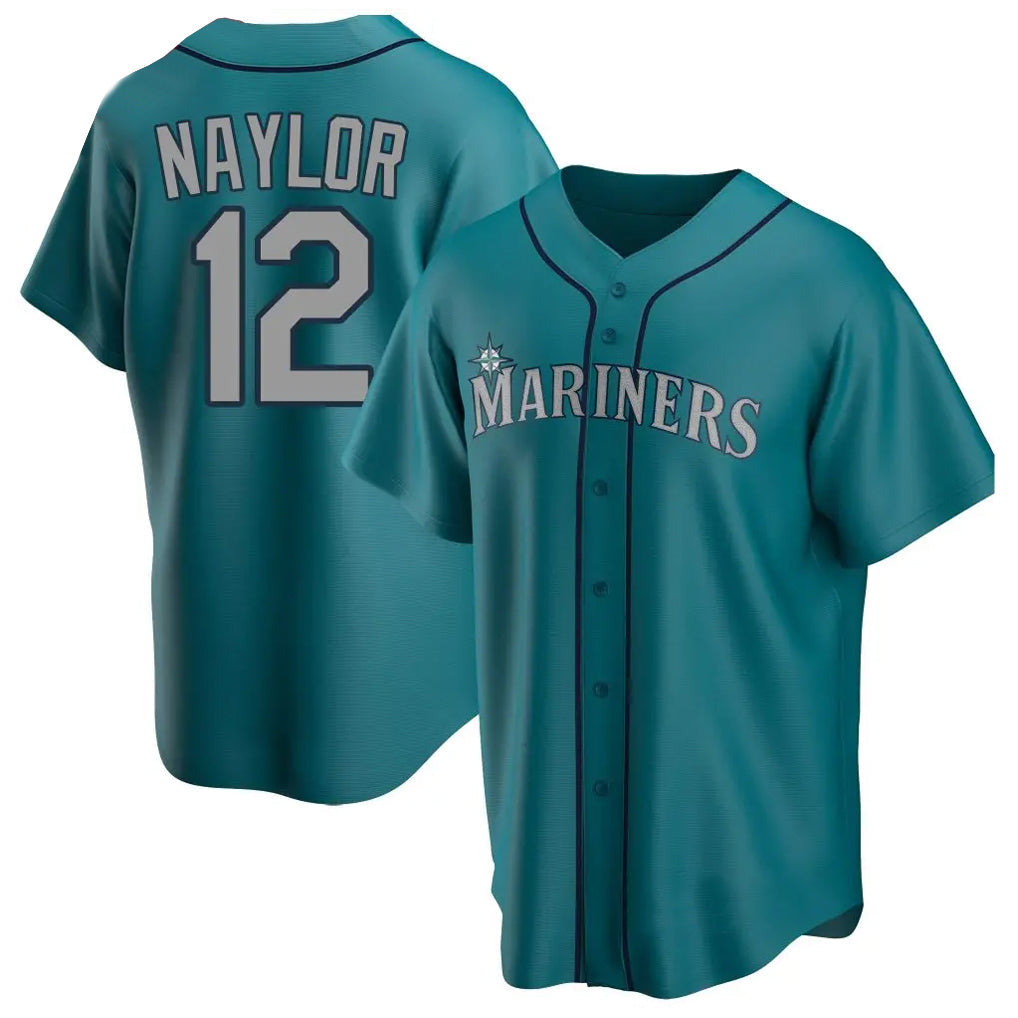 Johmsee S.Mariners #12 Josh Naylor Player Teal Home Game Stitched Jerseys