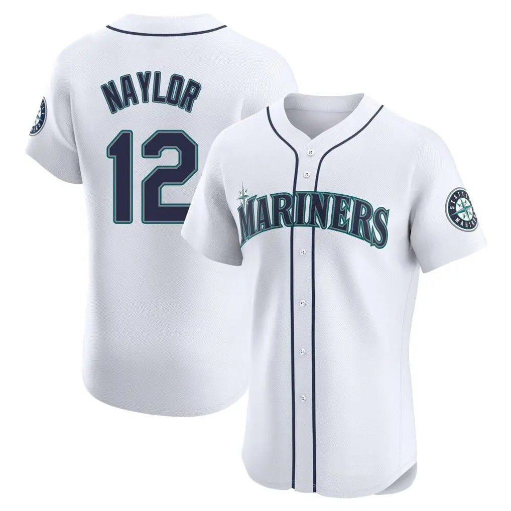 Johmsee S.Mariners #12 Josh Naylor Player White Home Limited Elite Stitched Jerseys